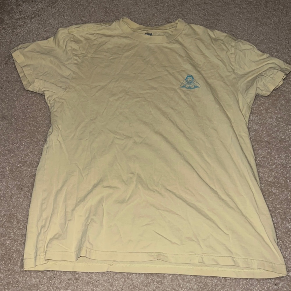 billabong mens yellow coconut tshirt small